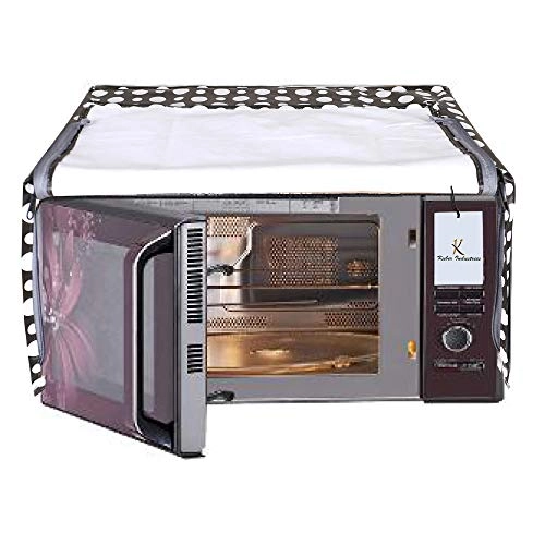 Dots Design PVC Microwave Oven Full Closure Cover - 30 Litre Grey