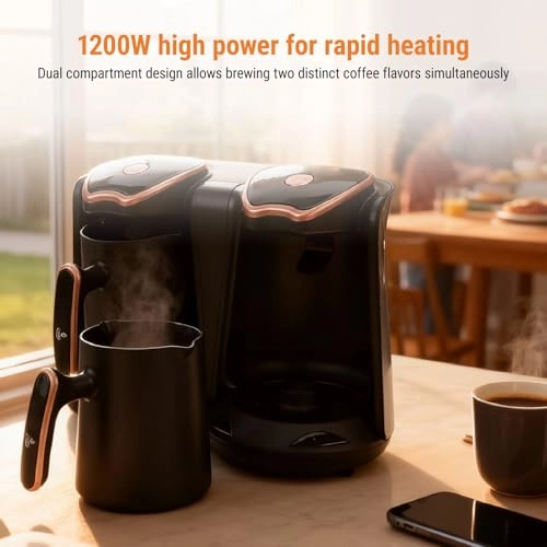 Turkish Coffee Maker - Dual Compartment Adjustable Temperature Control