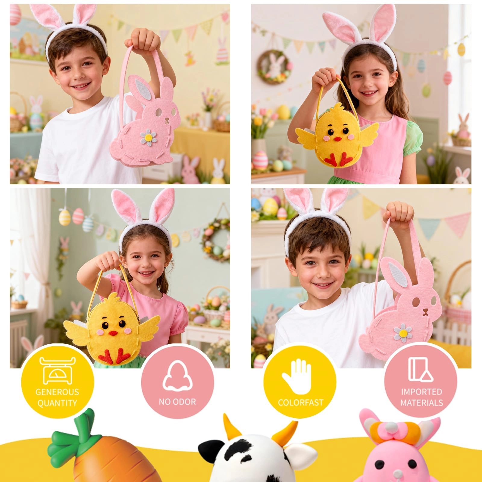 Eatser Crafts Kit - Air Dry Clay Easter Eggs Pack 8pcs.