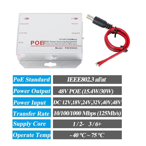 PSE5502G - 48V 30W IEEE802.3af/at 10/100/1000Mbps