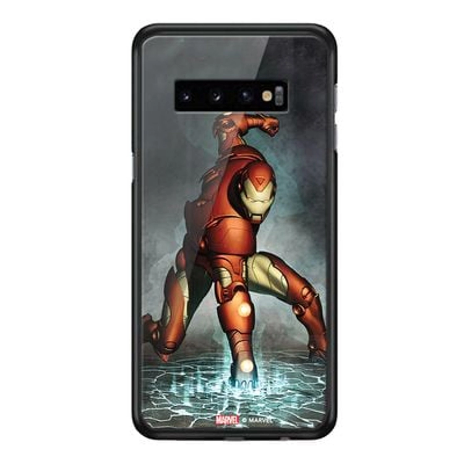 Wackylicious Iron Man Superhero Landing Back Case for Galaxy S10 Plus