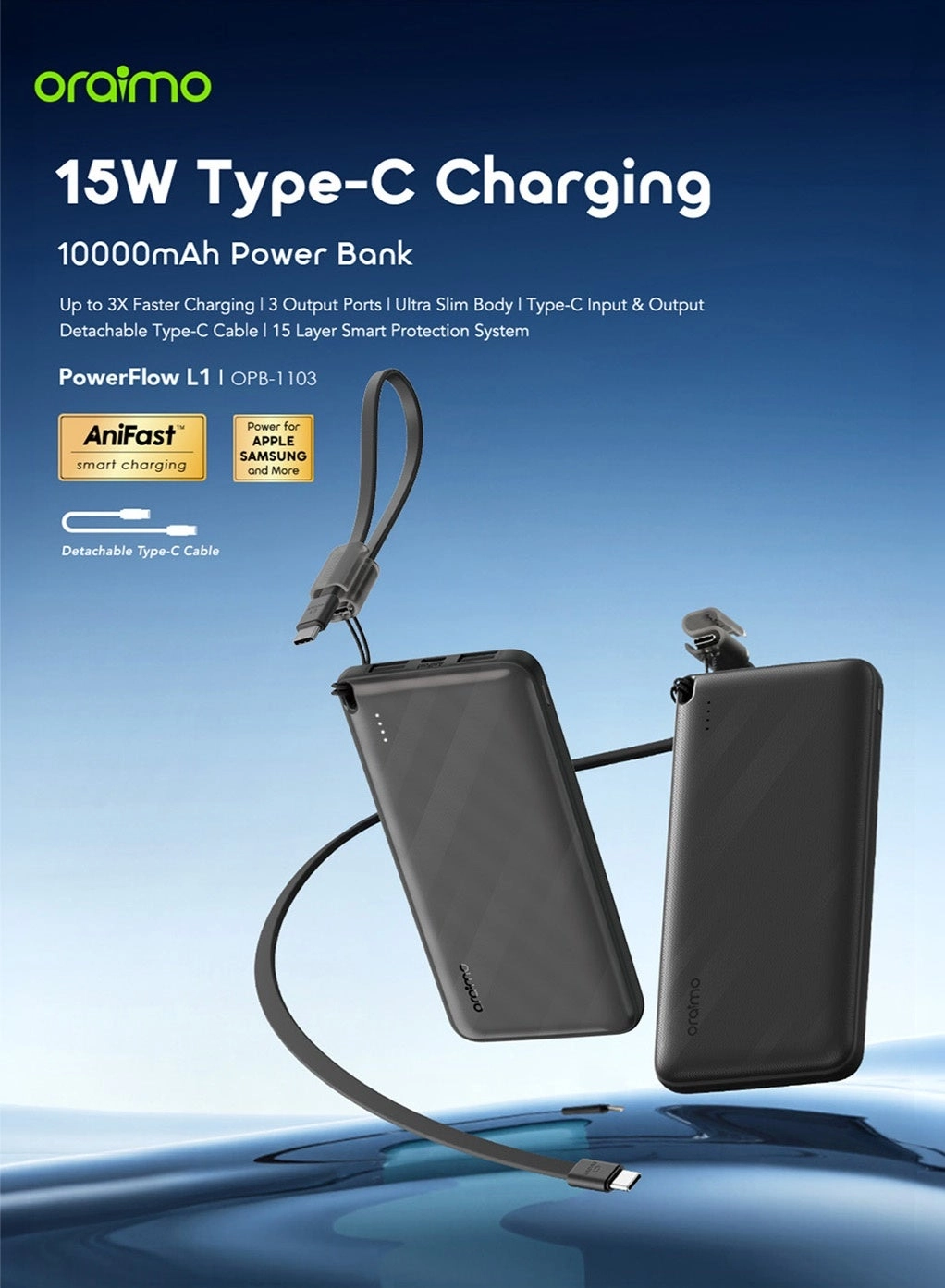 PowerFlow L1 - 10000mAh 15W