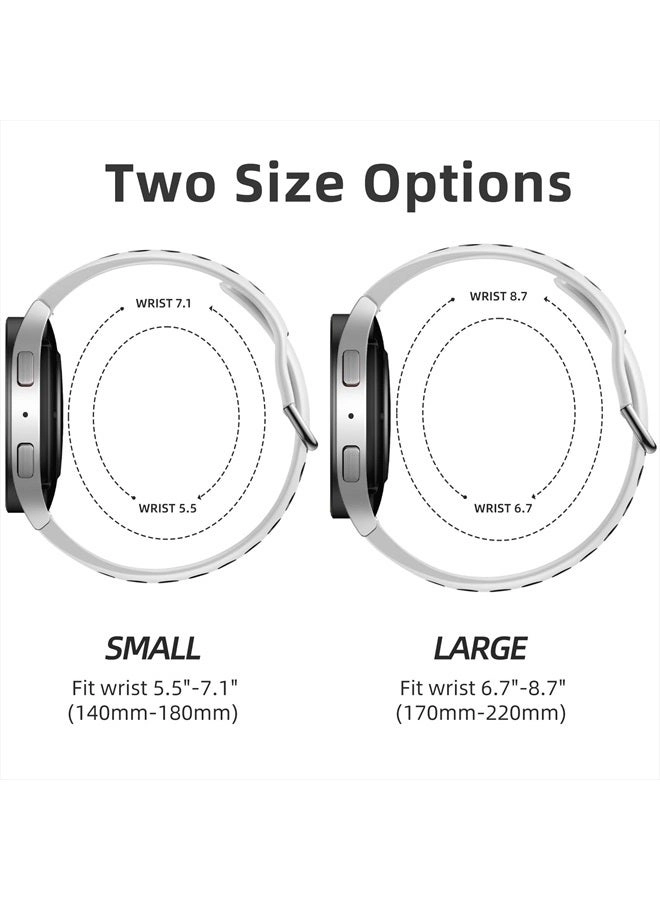 6 Pack 20mm Soft Silicone Watch Band for Samsung Galaxy Watch 5/Watch 4/Watch 6