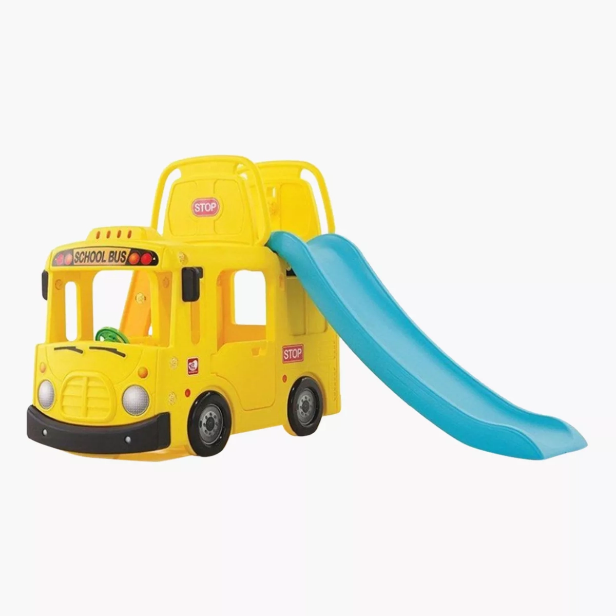 3-in-1 Little School Bus Slide Play Set - Yellow 2+