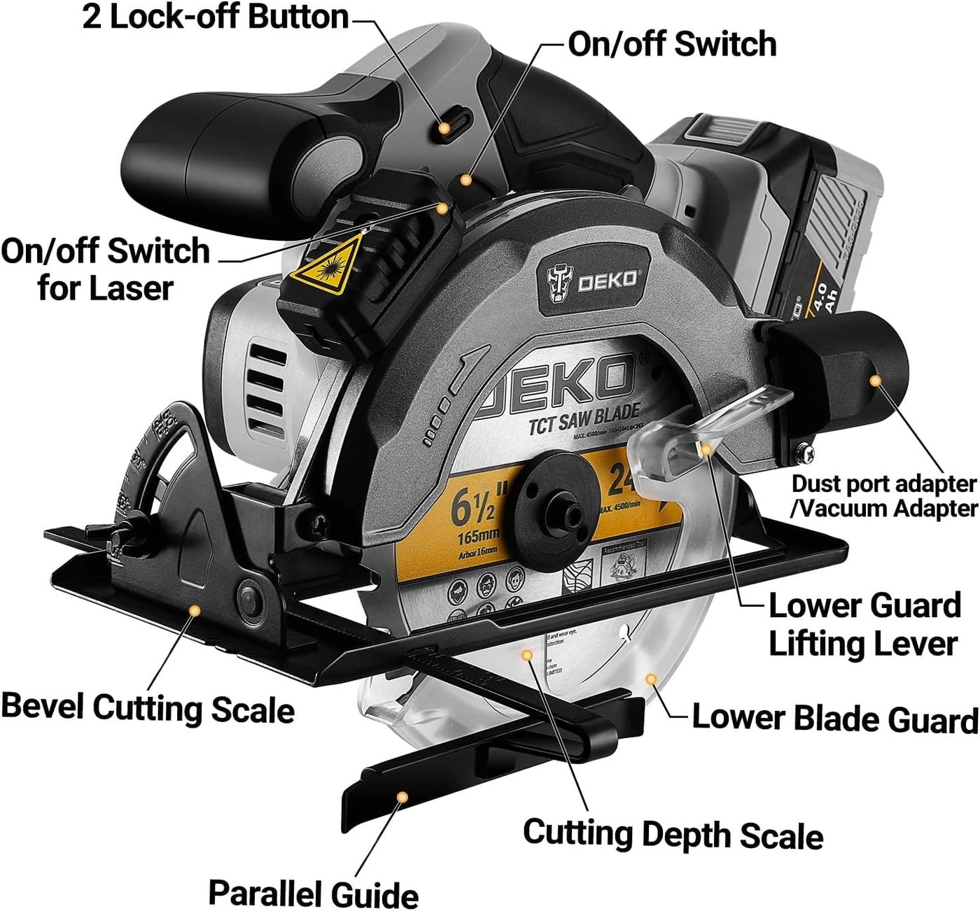 20V Cordless Circular Saw Cordless 165mm
