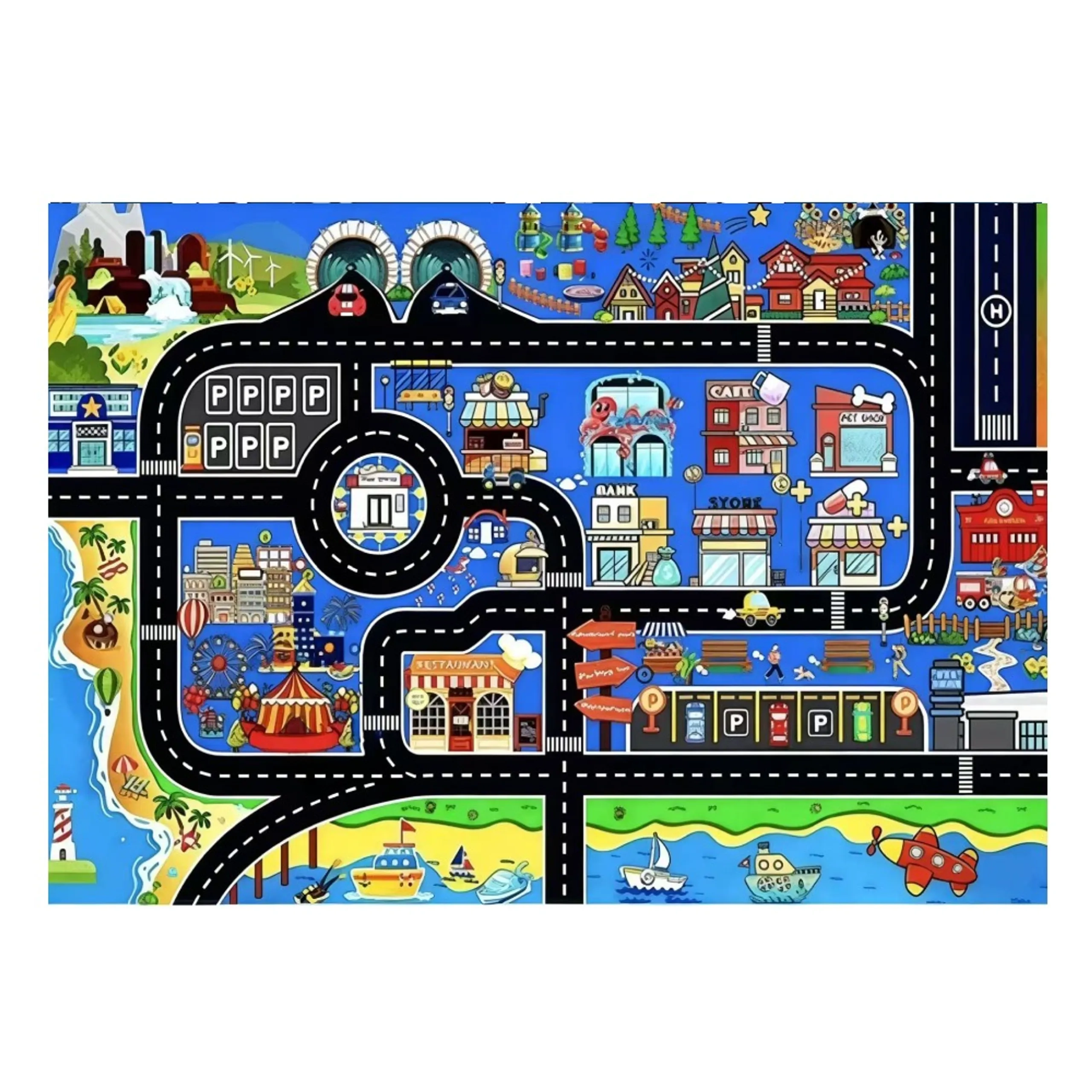 Factory Price City Map Cushion Play Mat - 0 month