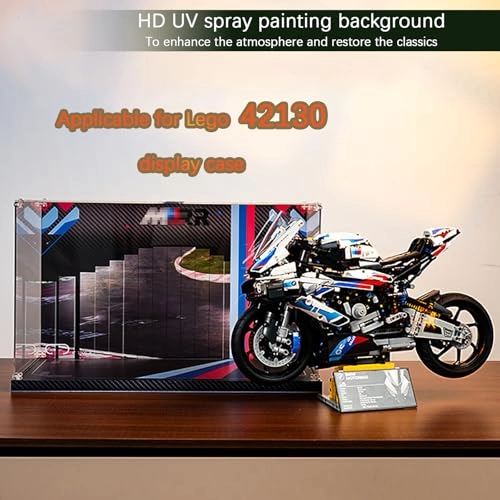 Display Case - Compatible with Lego 42130 Motorcycle M1000RR Dustproof 55 x 26 x 40 cm