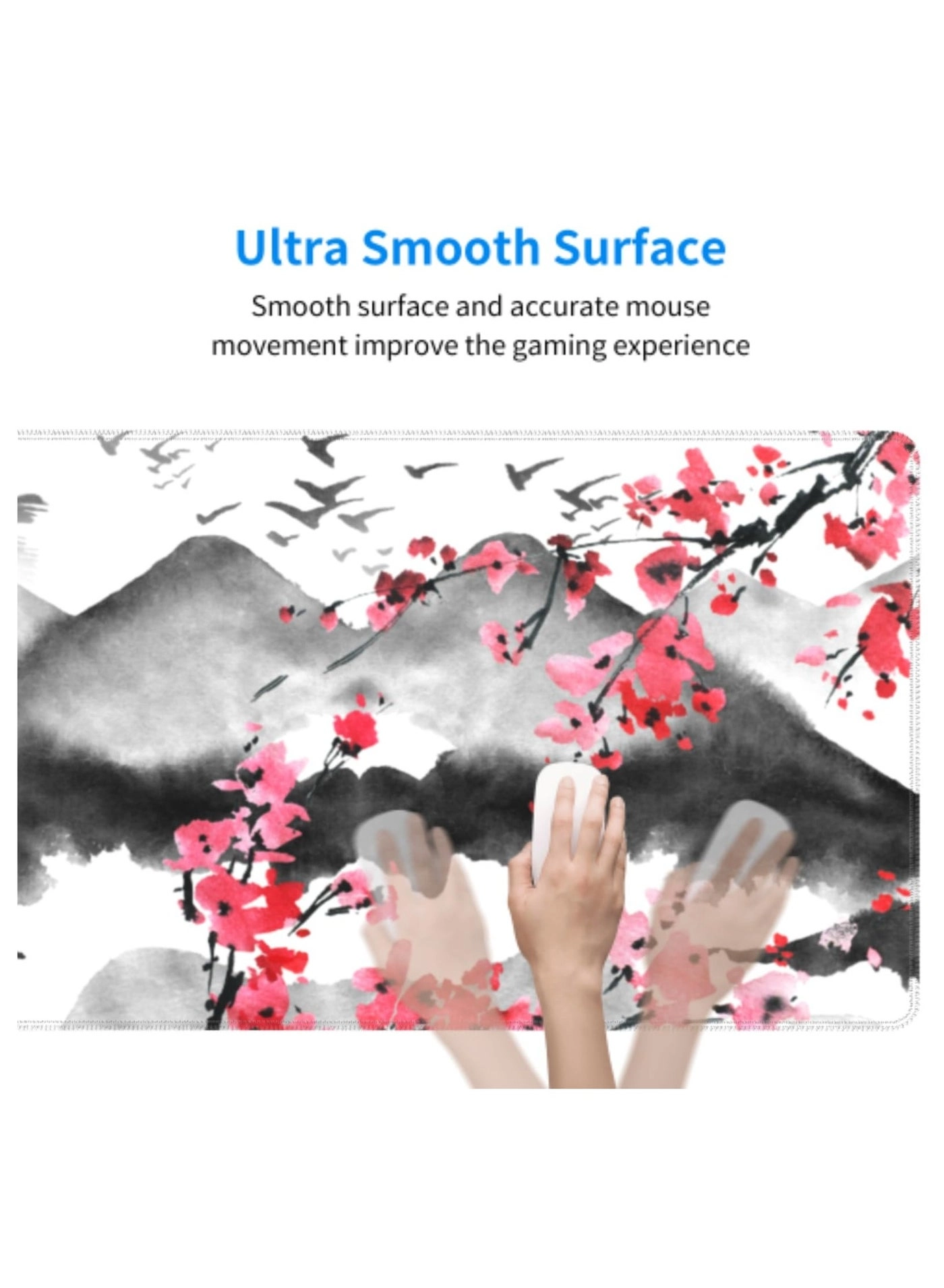 Japanese Cherry Blossom XL Polyester Gaming Mouse Pad - 80x30 cm