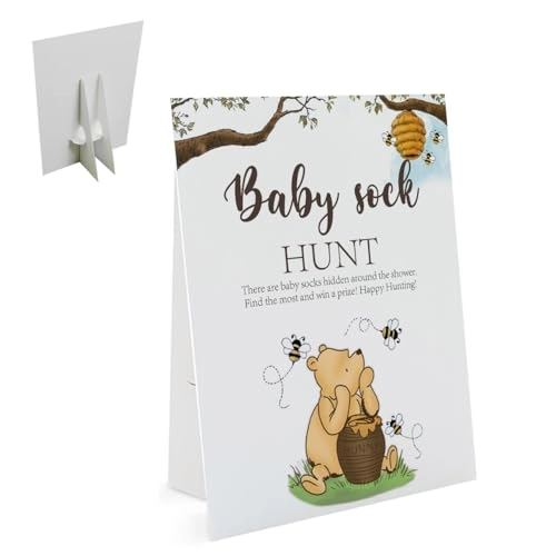 Winnie Baby Shower Games Sign - English 15 years and up