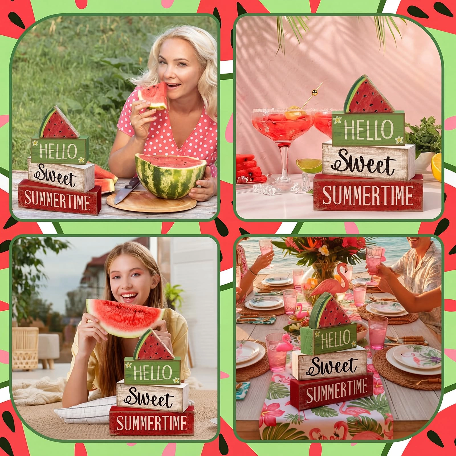 Watermelon - 4 Pcs summer