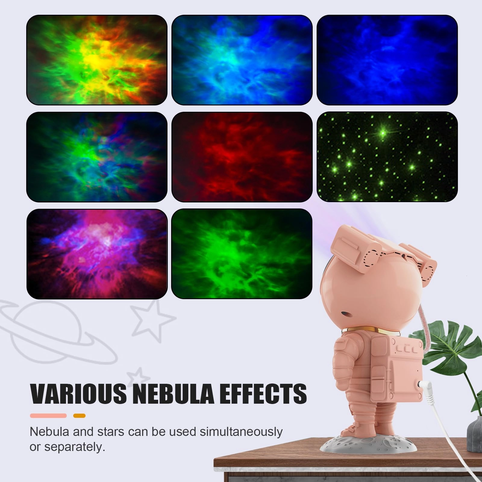 Astronaut Galaxy Projector - Corded Electric Colorful