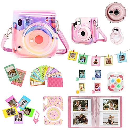 Case - Magic Pink + Adjustable strap + Photo album + Four-color filter + Frame sticker + Camera sticker + Selfie mirror