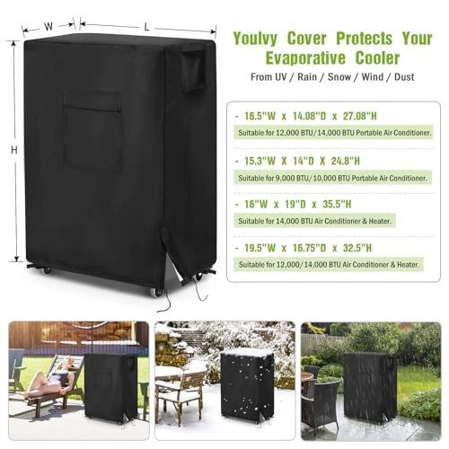 Air Conditioner Cover - 12,000 BTU/14,000 BTU 16.5" x 14.08" x 27.08"