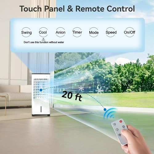 Portable Air Conditioner - 5000m³/h 120°Oscillation 35L