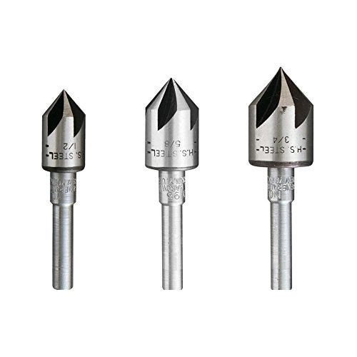 General Tools & Instruments Countersink Bit Set - high-speed steel 3 piece(s) 1/2 in., 5/8 in. and 3/4 in.