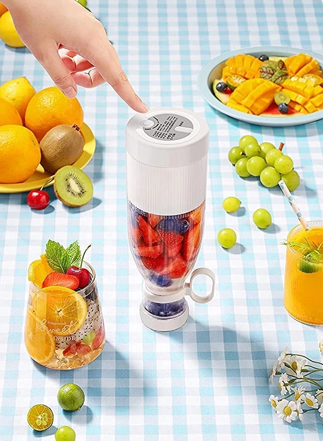Portable Electric Juicer - 6 Blades Rechargeable USB