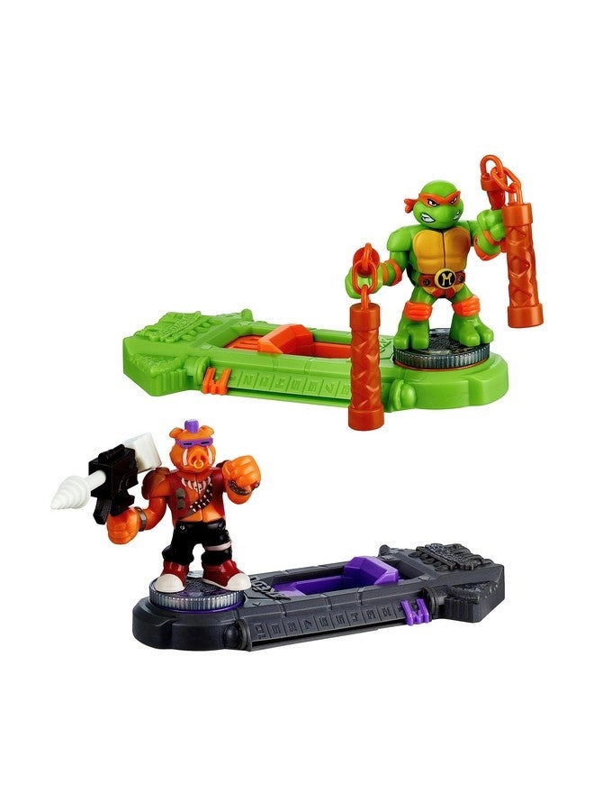 Teenage Mutant Ninja Turtles Mini Battling Warriors Versus Pack - Michelangelo + Bebop 2 pcs