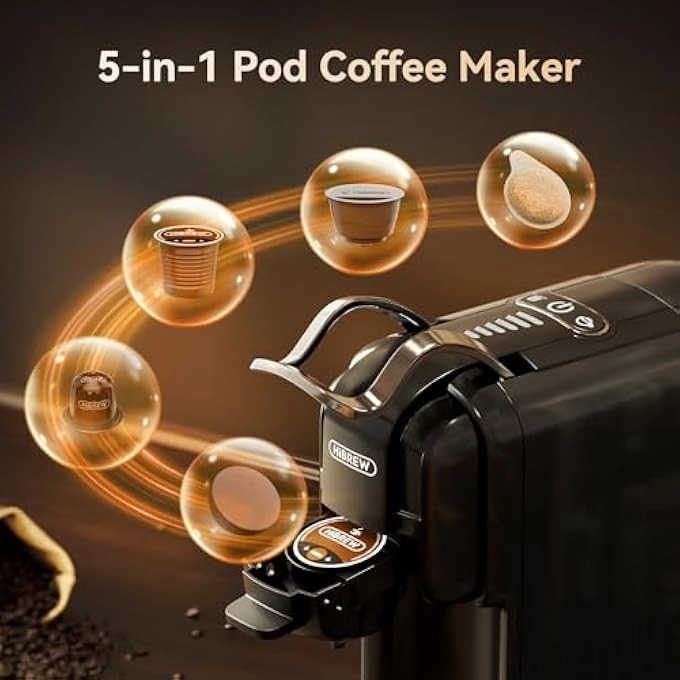 5-in-1 Capsule Espresso Machine & Milk H2B M1A