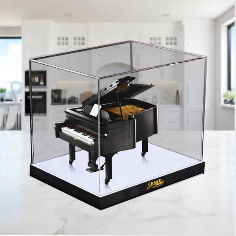 Lego Ideas Clear Acrylic Display Case (21323) - Acrylic High Wood Bottom