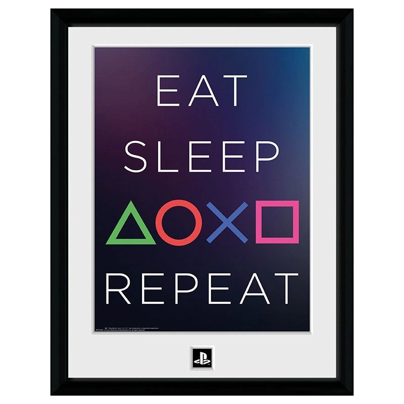 ABYstyle Framed print "Eat Sleep Repeat" - 30x40