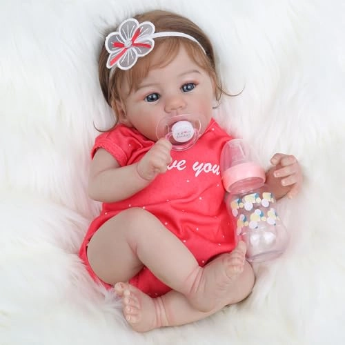 Reborn Baby Doll - 18 Inch Weighted Cloth Body Girl Ages 3+