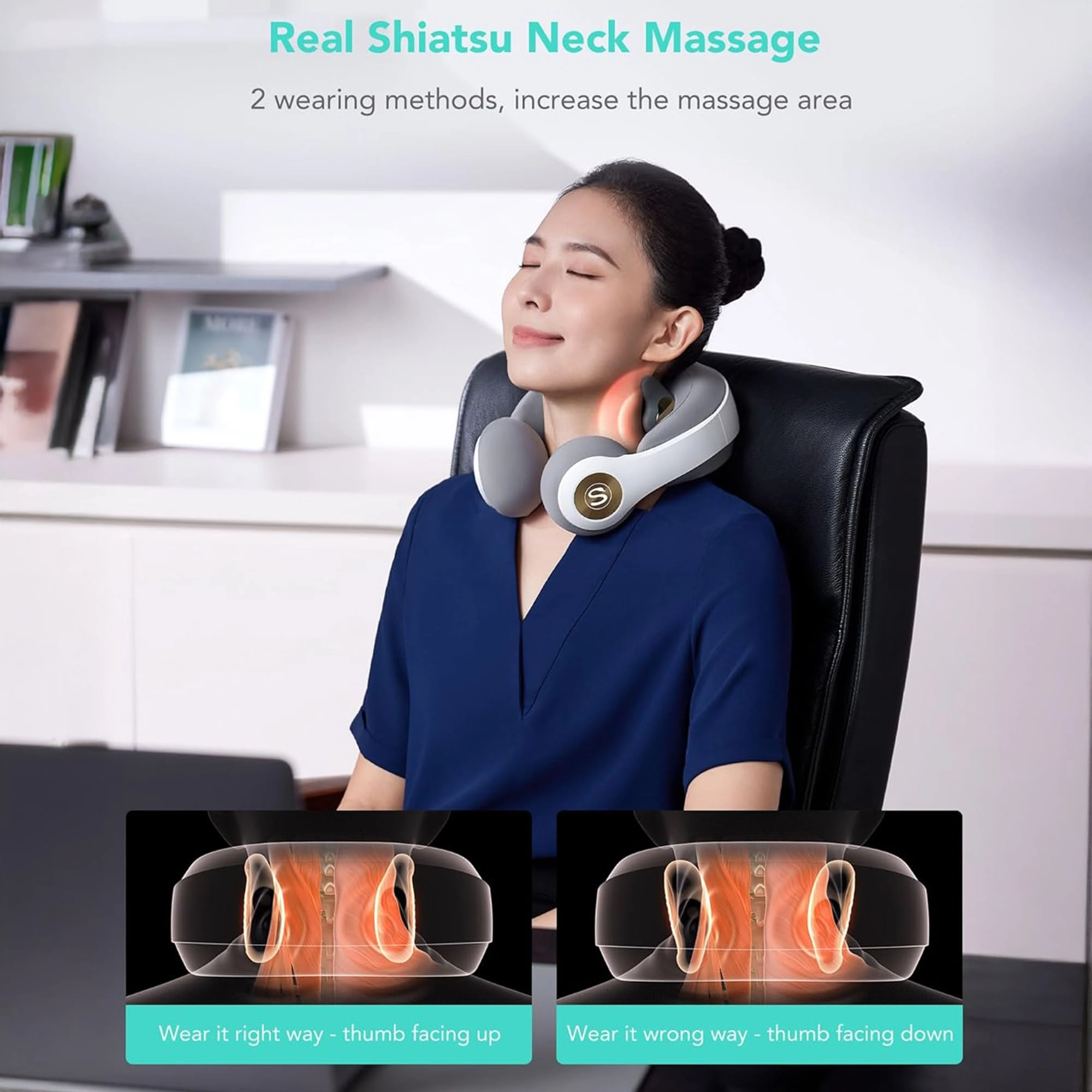 N5 Pro Neck Massager - Cordless Shiatsu Heat