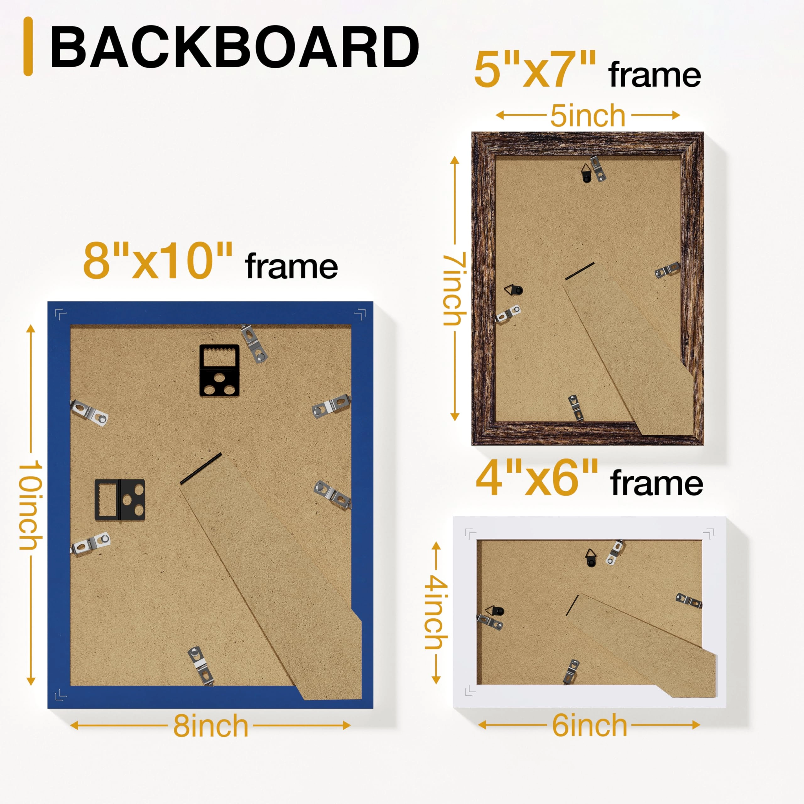 Picture Frames Set - 10 Pack Rustic Grey