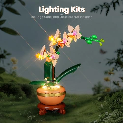 Light Kit for Lego 10343 Botanicals Mini Orchid Building Set - Led Lighting Kit Compatible with Lego 10343