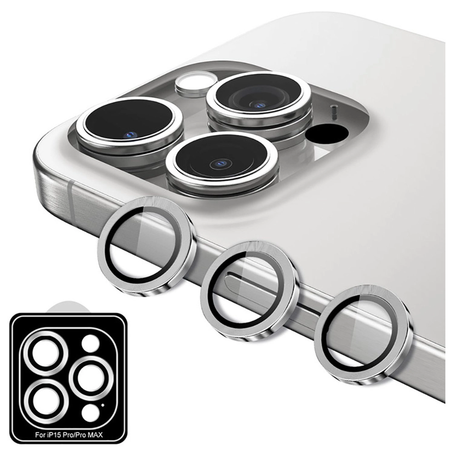 Clear Anti-Fingerprint Camera Lens Protector for iPhone 16 Pro