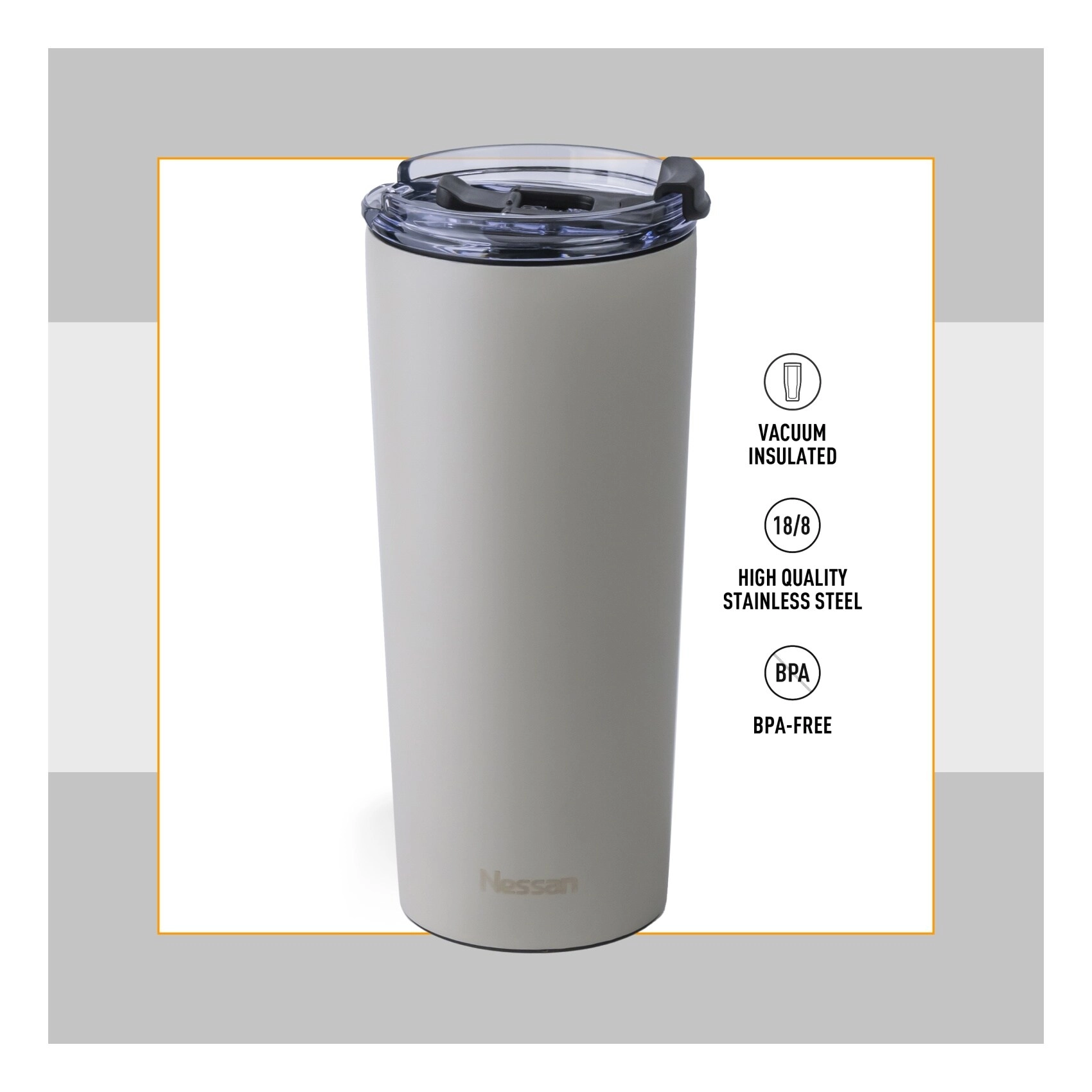 Stainless Steel Double Wall Vacuum Mug - 600ml