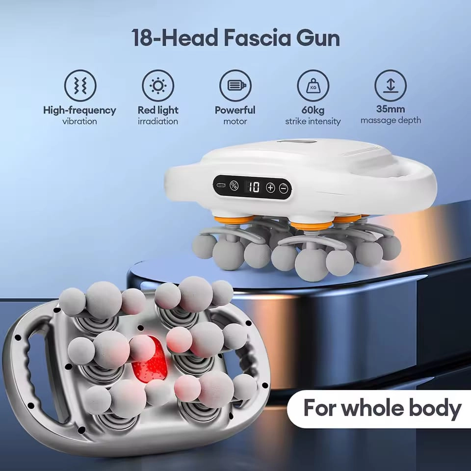 8 Head Electric Body Massager - USB Rechargeable Handheld
