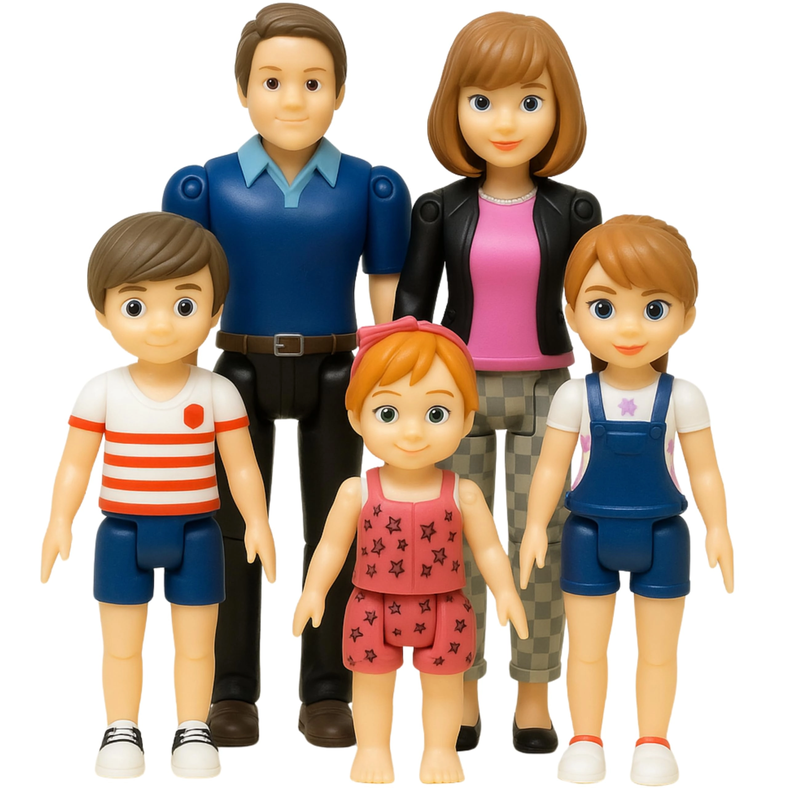 TOMLEON Family Dollhouse People - 3 years 5 pcs