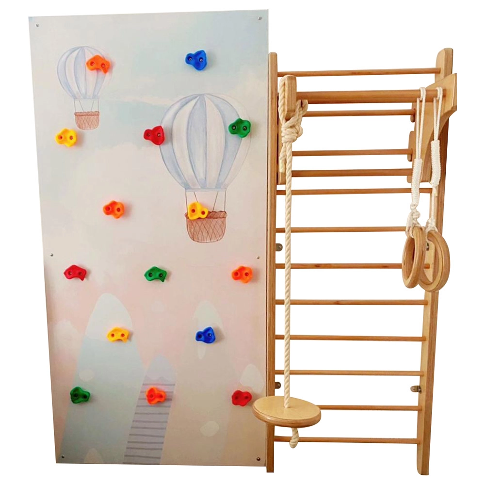 Home Decor Balloon Theme Climbing Wall - Laminated MDF Vinyl Sticker Climbing Grips Birch Plywood Rope Safety foam 30 kg