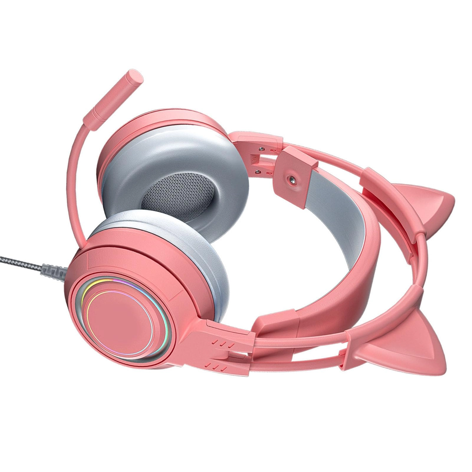 HUSHUI Cat Ear Headphones Wired Headphone