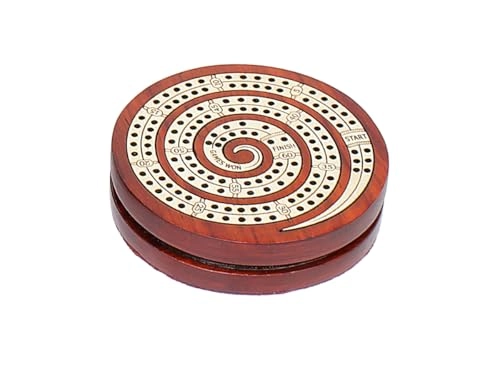 Cribbage Board - 2 Track 60 Points Bloodwood / Maple Wood