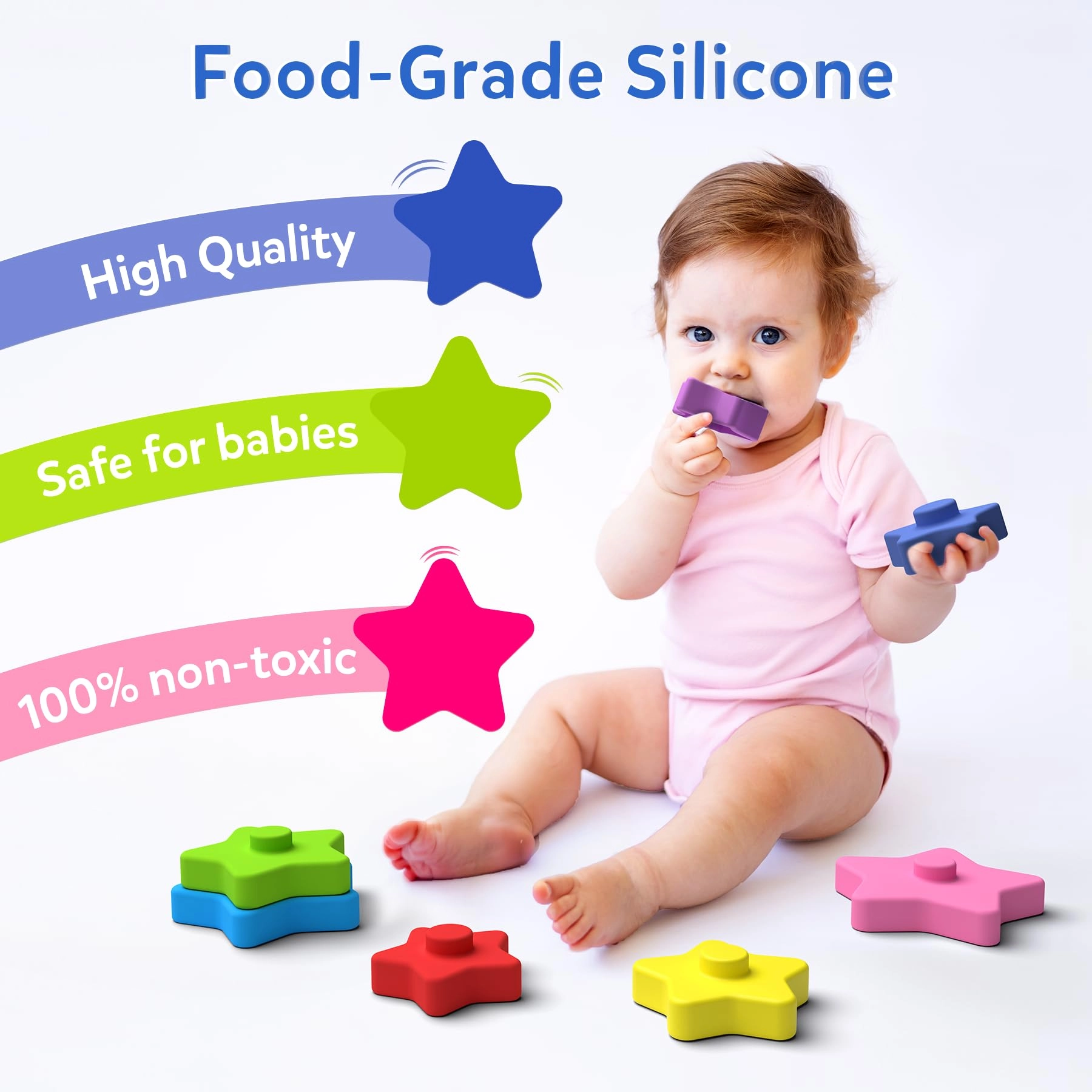 Skillmatics Starry Stacker - 6 Months to 3 Years 7 pieces