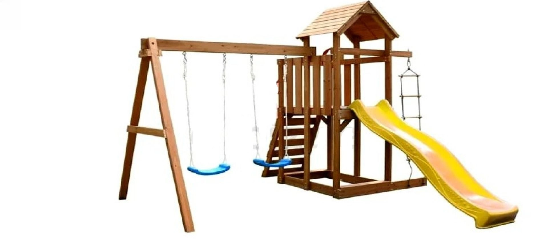 Wooden Playground With Slide - Ages 3+ Wooden
