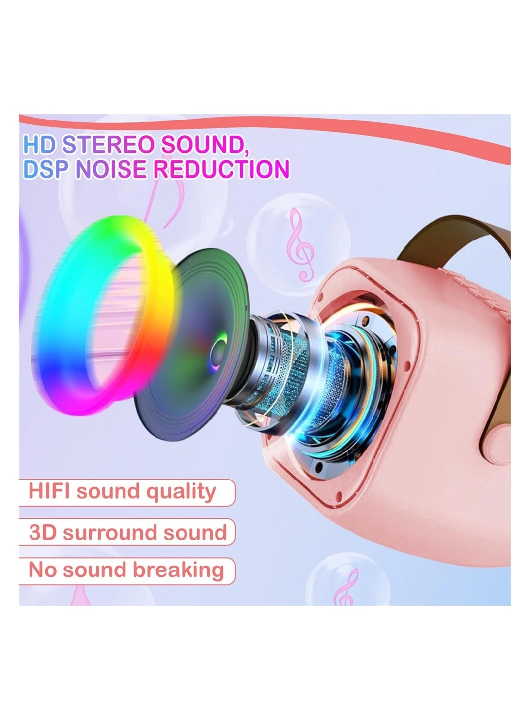 Mini Karaoke - 2 Wireless Microphones 8-10 hours playback