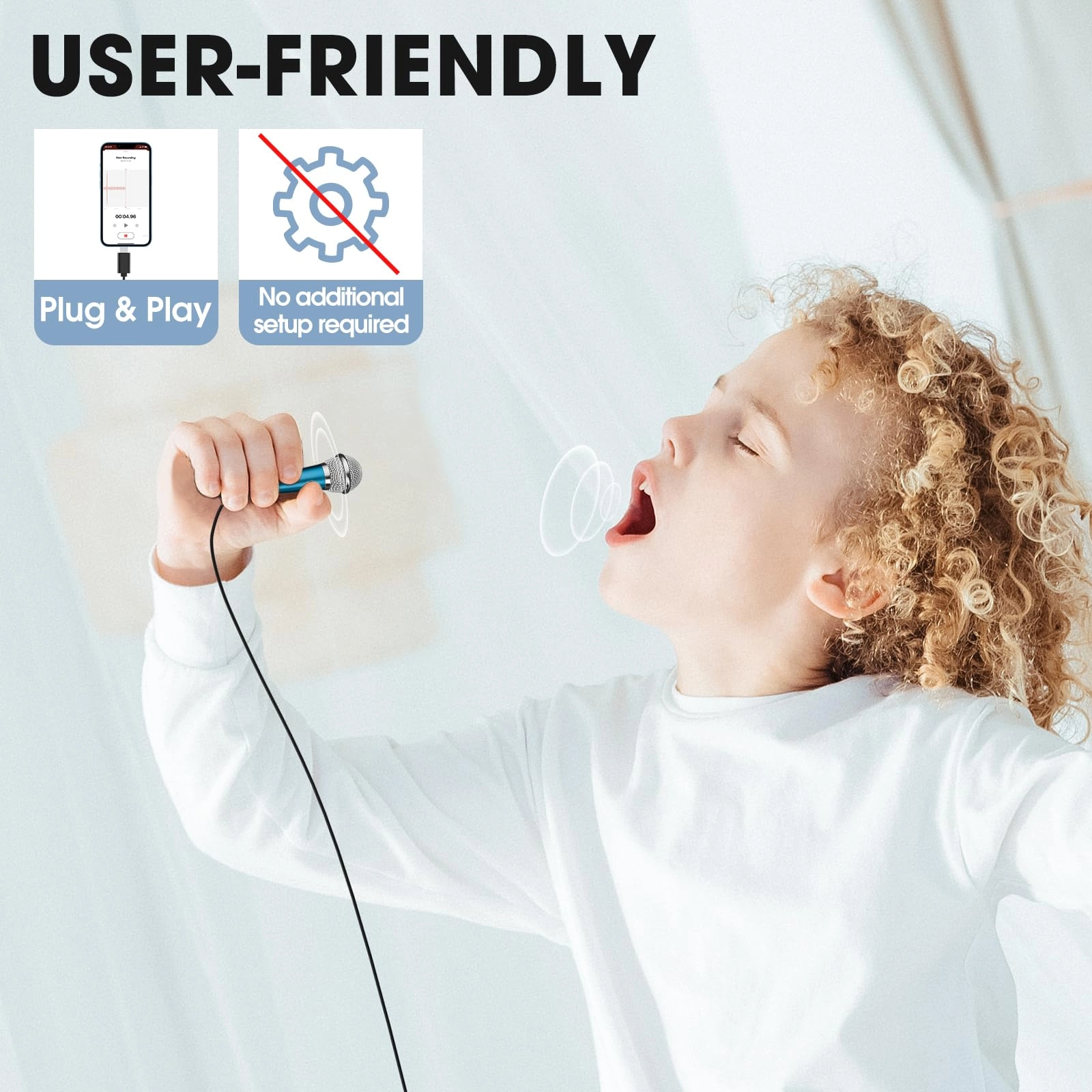 AG01 Lightning+3.5mm-Mini-Jack Microphone