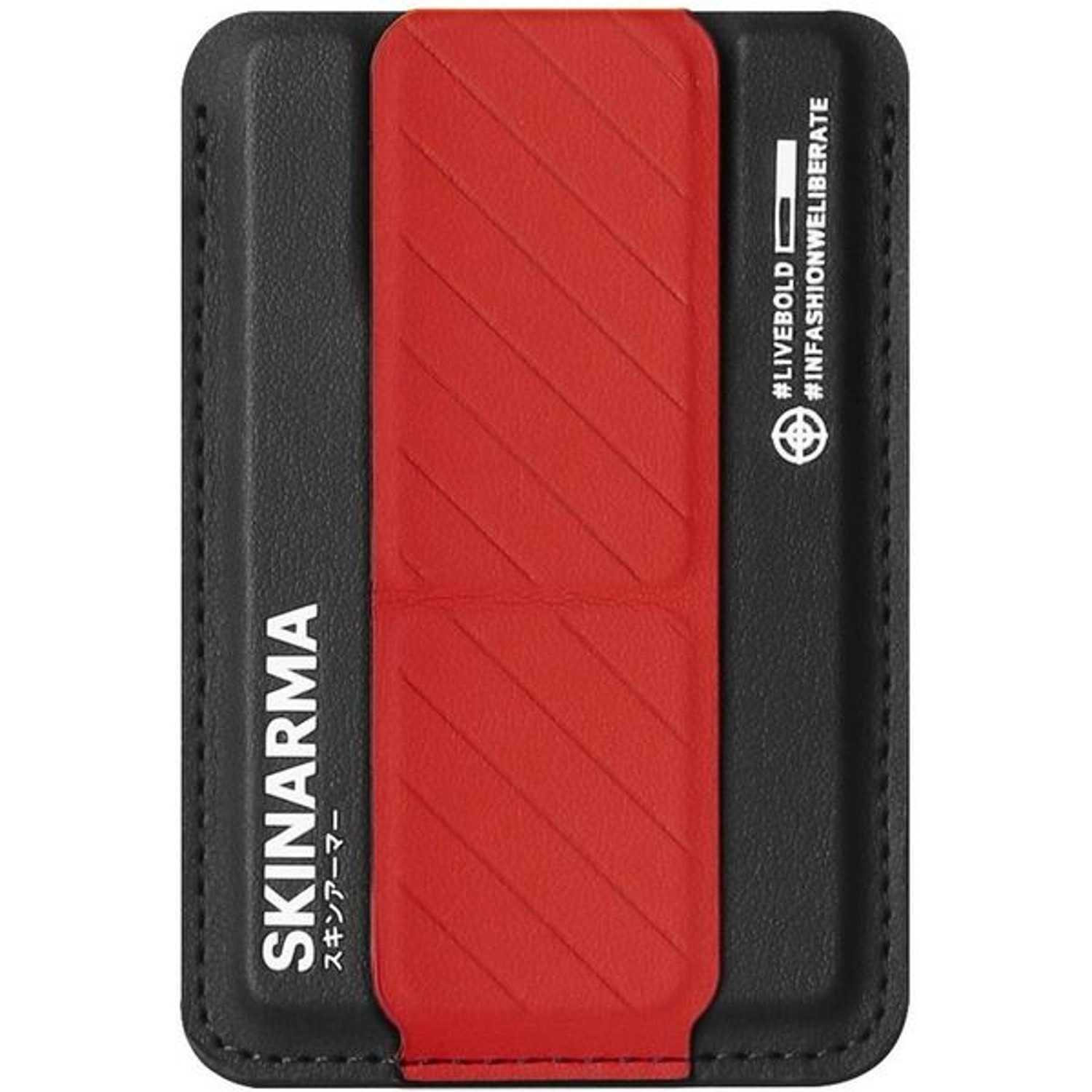 Uniq Skinarma Mag-Charge Card Holder - Black/Red Smart Card Case