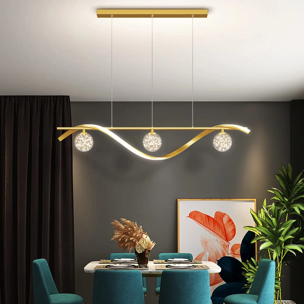Modern Geometric LED Chandelier - stepless dimming