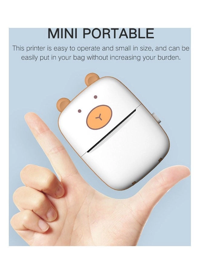 Wireless Mini Photo Printer White/Green