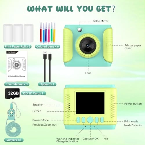 Kids Instant Print Camera