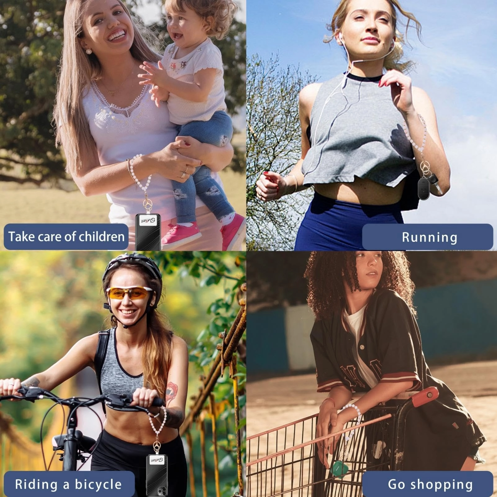 Beaded Keychain Wristlet - crystal keychain