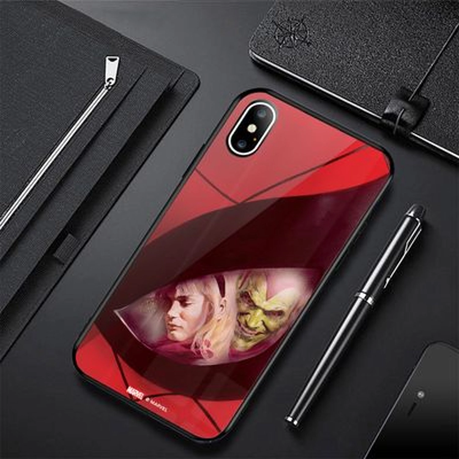 Gwen Stacy And Green Goblin iPhone Xs Cover - TPU Bumper Case + Tempered Glass Back Back Case for iPhone Xs
