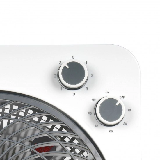 Electric Box Fan - 45W 3 Speeds 1 Hrs. timer