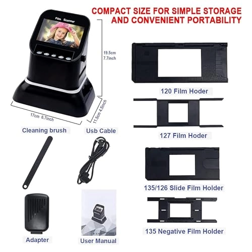 Film and Slide Scanner - 22 MP 4.3” LCD 35mm