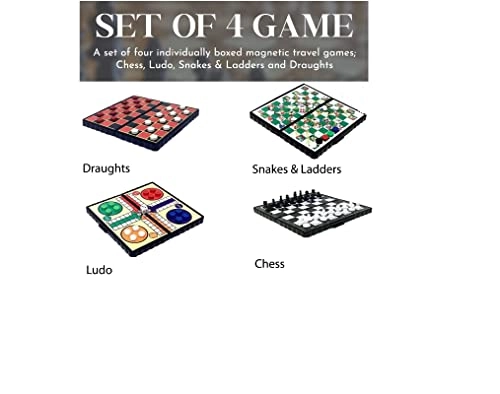 Chess + Draughts + Ludo + Snakes and Ladders