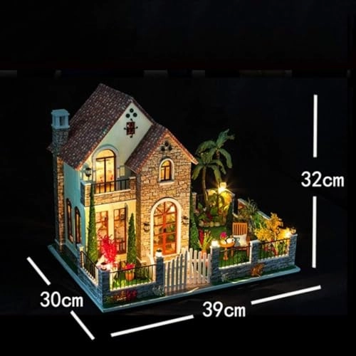 Miniature Dollhouse DIY Kit - Handmade Puzzle Wooden House