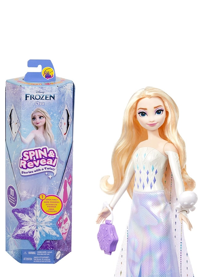Elsa Fashion Doll - Frozen Spin & Reveal 11 Surprises